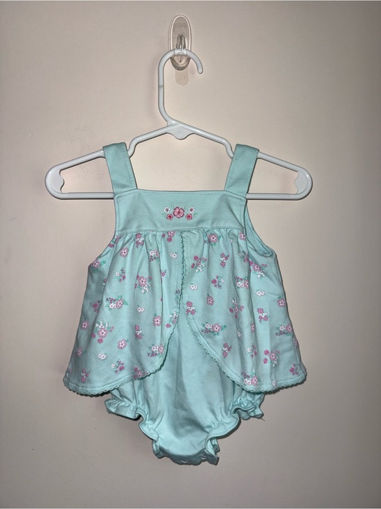 Kissy Kissy Other - Kissy Kissy Mint Floral Sleeveless Baby Romper